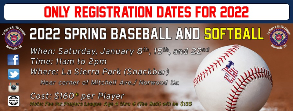 LSLL 2022 Spring Ball Sign Ups!